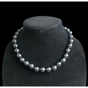 Vintage RMN Grey Faux Pearl Necklace